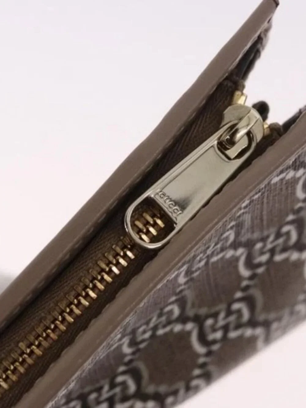 GUCCI GG Supreme Wallet PVC Beige Gold 795060 Auth 186154M - Picture 8 of 16